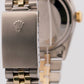 Rolex DateJust SILVER DIAMOND Two-Tone 18K Yellow Gold Steel JUBILEE 36mm 16013