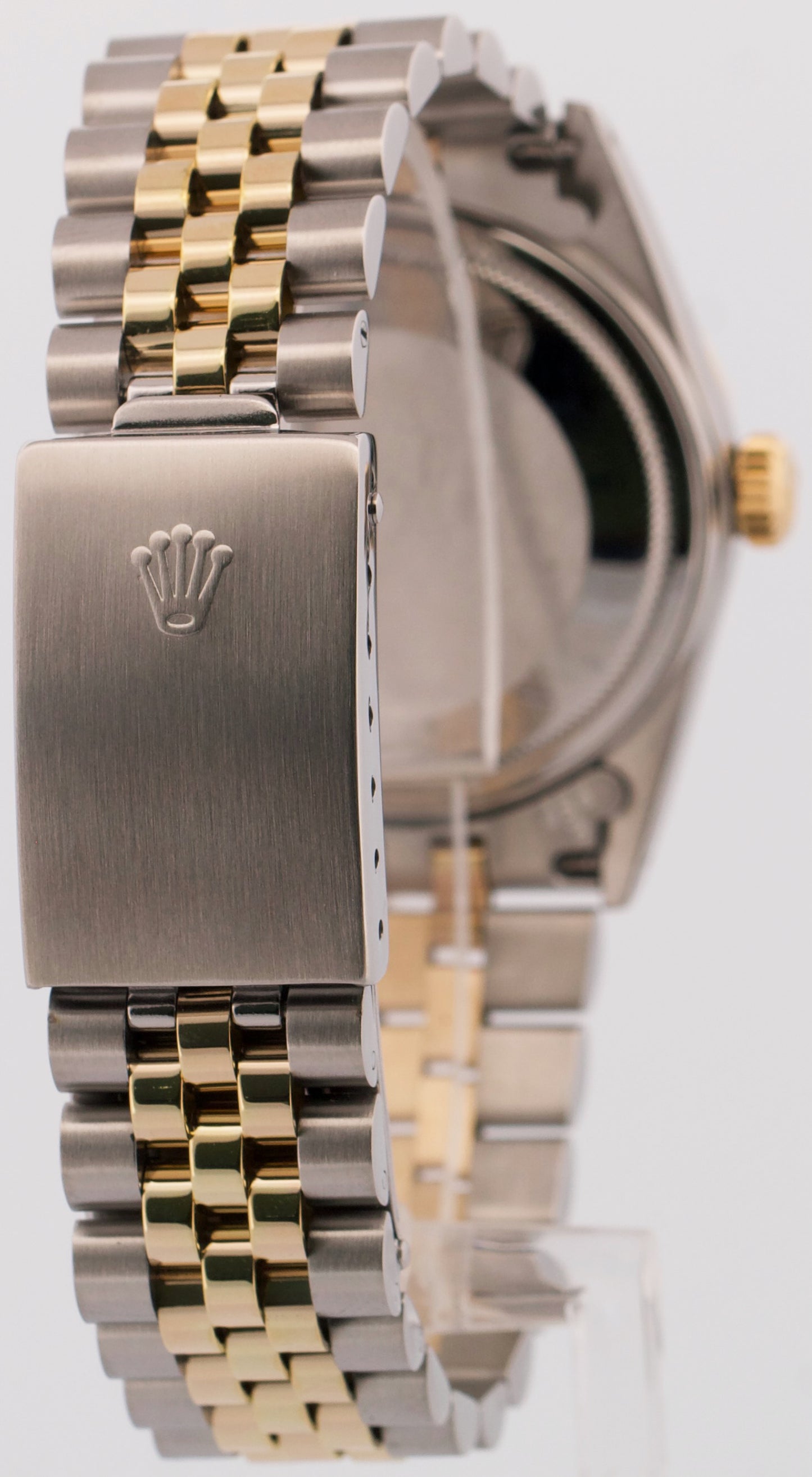 Rolex DateJust SILVER DIAMOND Two-Tone 18K Yellow Gold Steel JUBILEE 36mm 16013