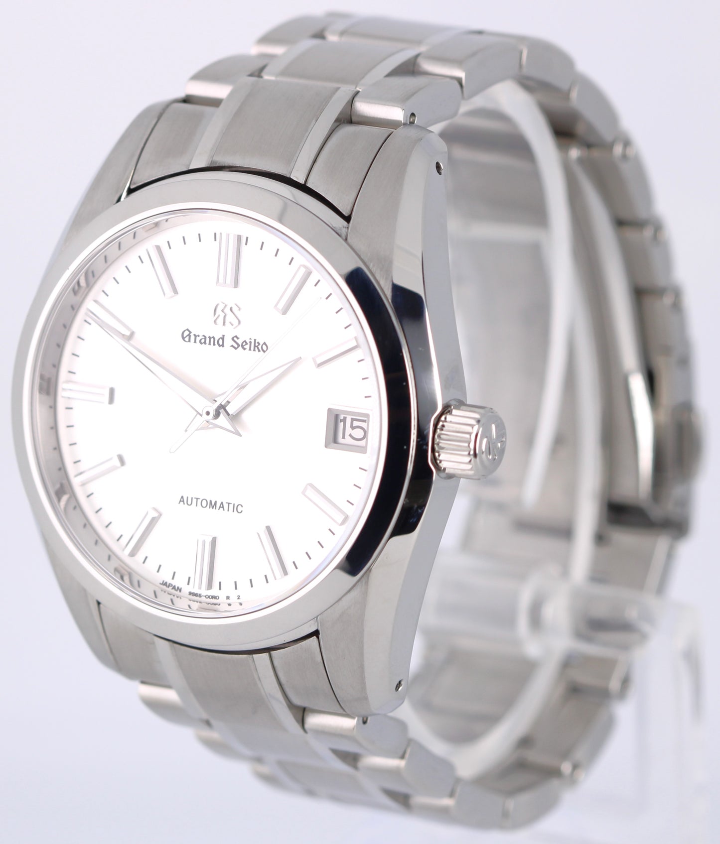 2022 Grand Seiko Heritage Collection SBGR215G Silver 37mm Steel Watch Box Papers