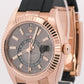 2023 PAPERS Rolex Sky-Dweller RHODIUM 18K Rose Gold Oysterflex 326235 42mm BOX