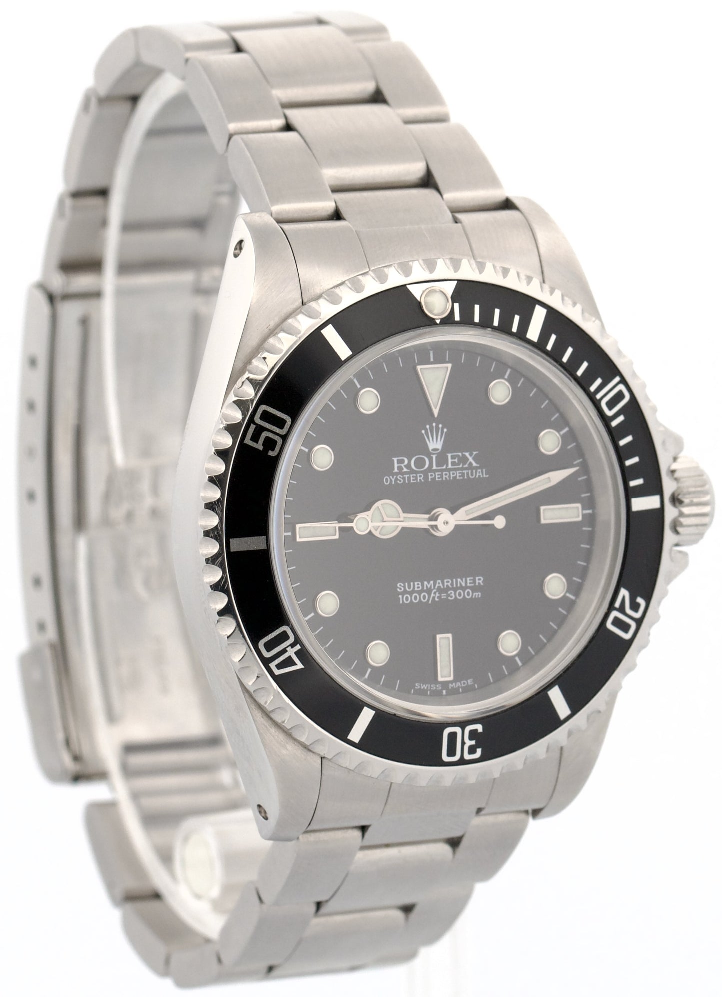 2004 PAPERS Rolex Submariner No-Date BLACK Stainless Steel 40mm Watch 14060 BOX