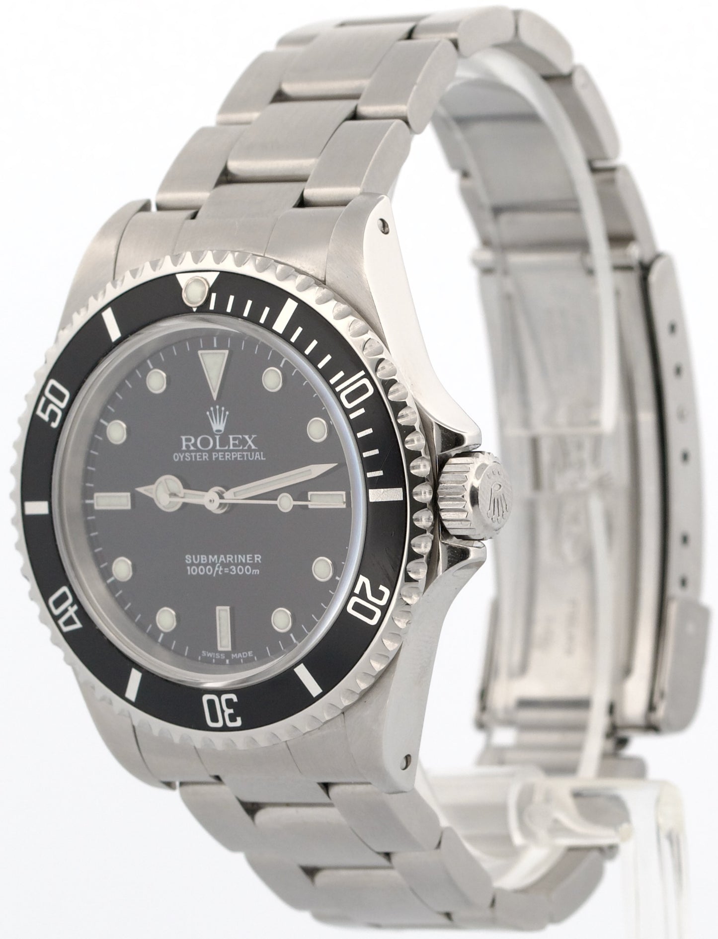 2004 PAPERS Rolex Submariner No-Date BLACK Stainless Steel 40mm Watch 14060 BOX