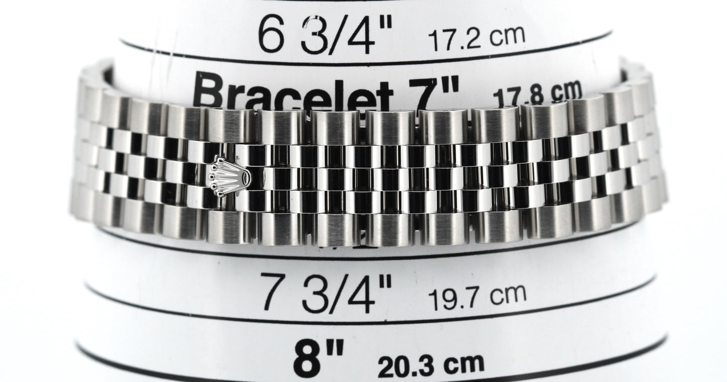 PAPERS Rolex DateJust 36mm SILVER DIAMOND Stainless Steel JUBILEE 18K 116234 BOX