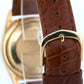 Rolex Day-Date FLAT CHAMPAGNE ROMAN 18K Yellow Gold Fluted Leather 36mm 18238