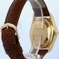 Rolex Day-Date FLAT CHAMPAGNE ROMAN 18K Yellow Gold Fluted Leather 36mm 18238