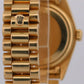 1984 Rolex Day-Date President 18038 Blue Vignette Diamond 36mm 18K Yellow Gold