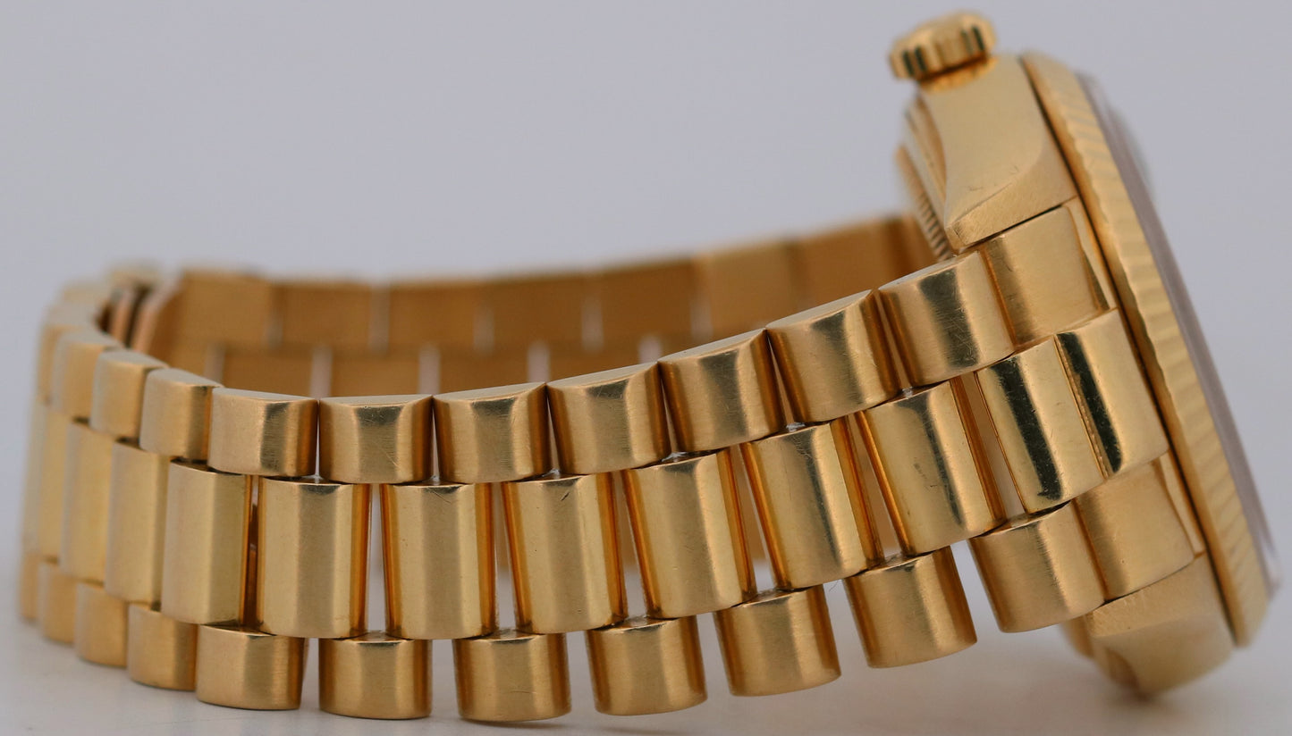 1984 Rolex Day-Date President 18038 Blue Vignette Diamond 36mm 18K Yellow Gold