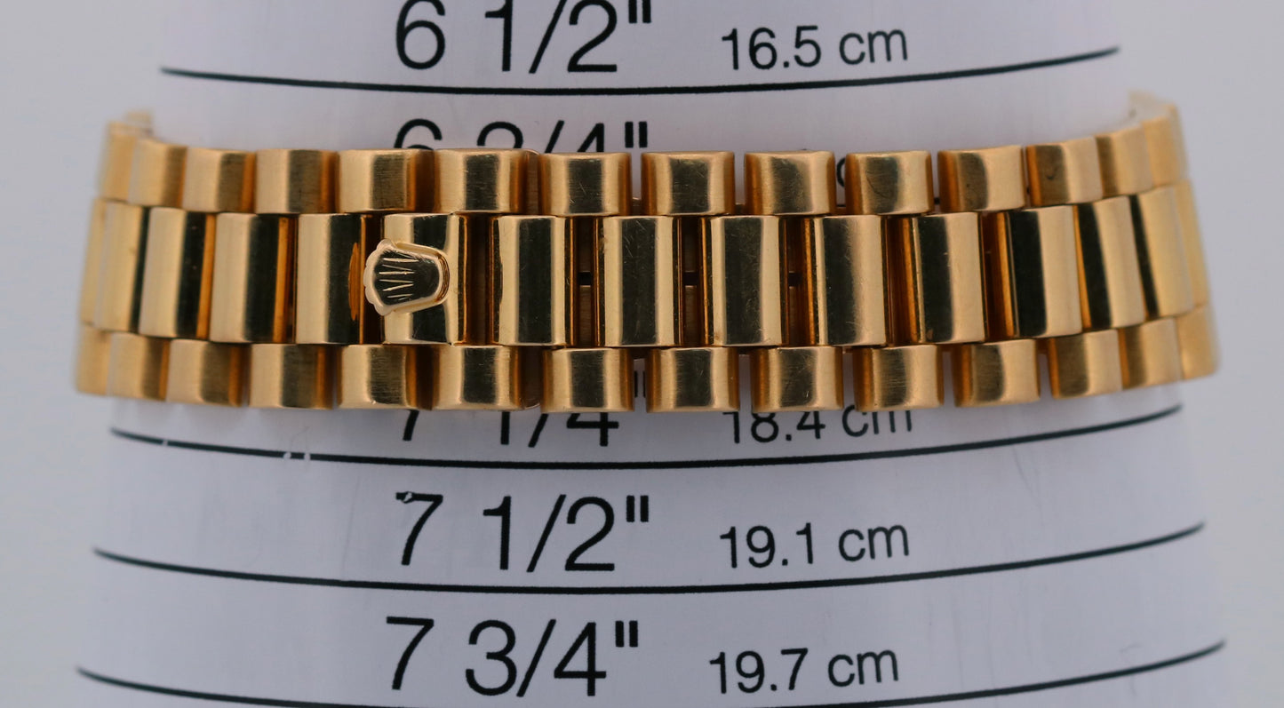 1984 Rolex Day-Date President 18038 Blue Vignette Diamond 36mm 18K Yellow Gold