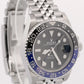 Rolex GMT-Master II BATGIRL Blue Black JUBILEE Ceramic Steel 40mm 126710 BLNR