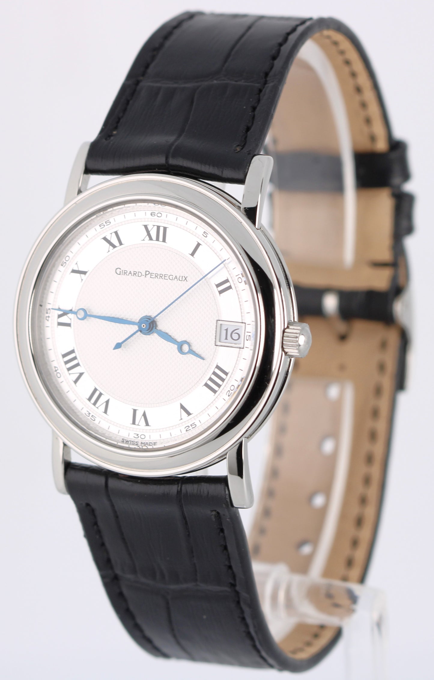 Girard-Perregaux Classic Automatic Date 4770 Silver Roman Numeral 34mm Watch
