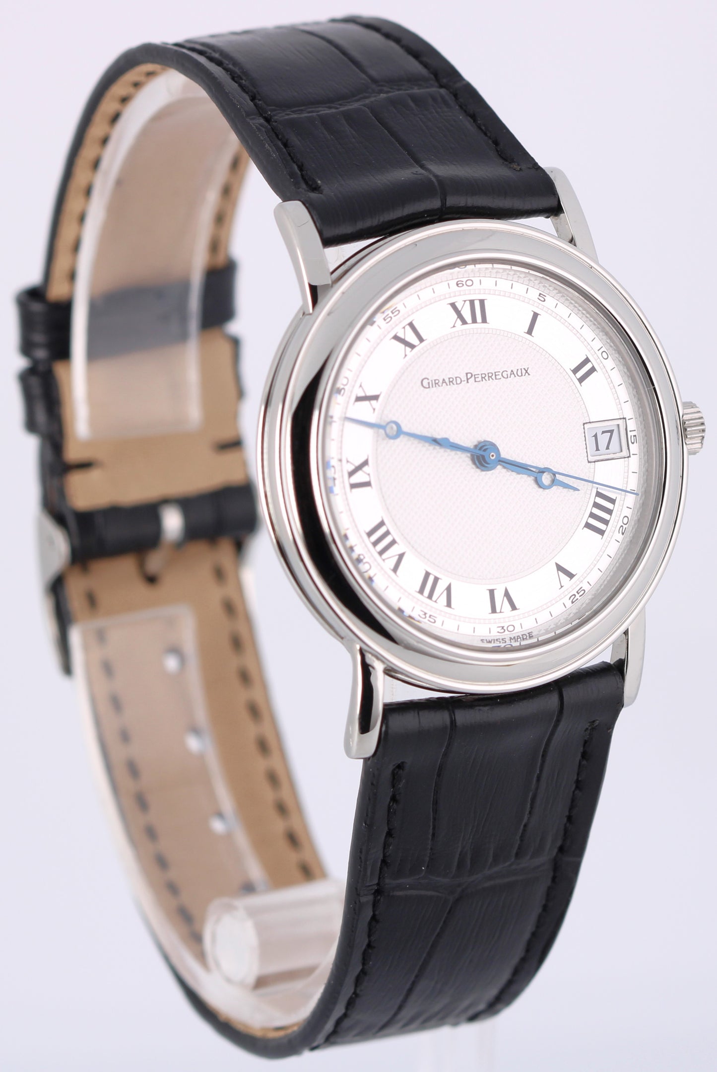 Girard-Perregaux Classic Automatic Date 4770 Silver Roman Numeral 34mm Watch