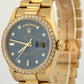 Rolex Day-Date President FACTORY BLUE DIAMOND 36mm 18K Yellow Gold Watch 18348