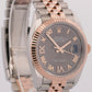 Rolex DateJust RHODIUM ROMAN DIAMOND 18K Rose Gold Steel JUBILEE 36mm 126231