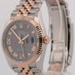 Rolex DateJust RHODIUM ROMAN DIAMOND 18K Rose Gold Steel JUBILEE 36mm 126231