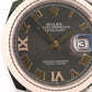 Rolex DateJust RHODIUM ROMAN DIAMOND 18K Rose Gold Steel JUBILEE 36mm 126231