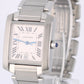 Cartier Tank Francaise Large 2302 Silver Roman Numeral 28mm X 32mm Steel Watch