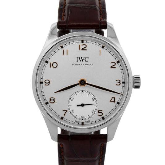 2023 IWC Portugieser PAPERS Stainless Steel Silver 40mm Watch IW358303 BOX
