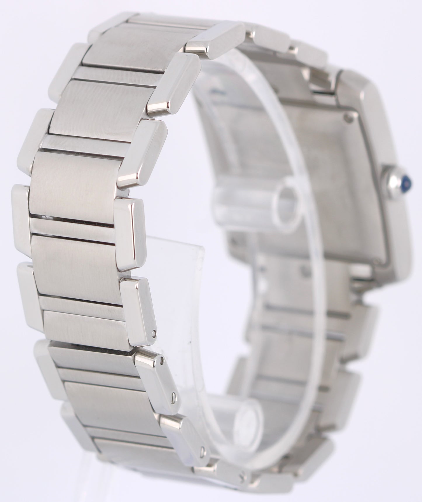 Cartier Tank Francaise Large 2302 Silver Roman Numeral 28mm X 32mm Steel Watch