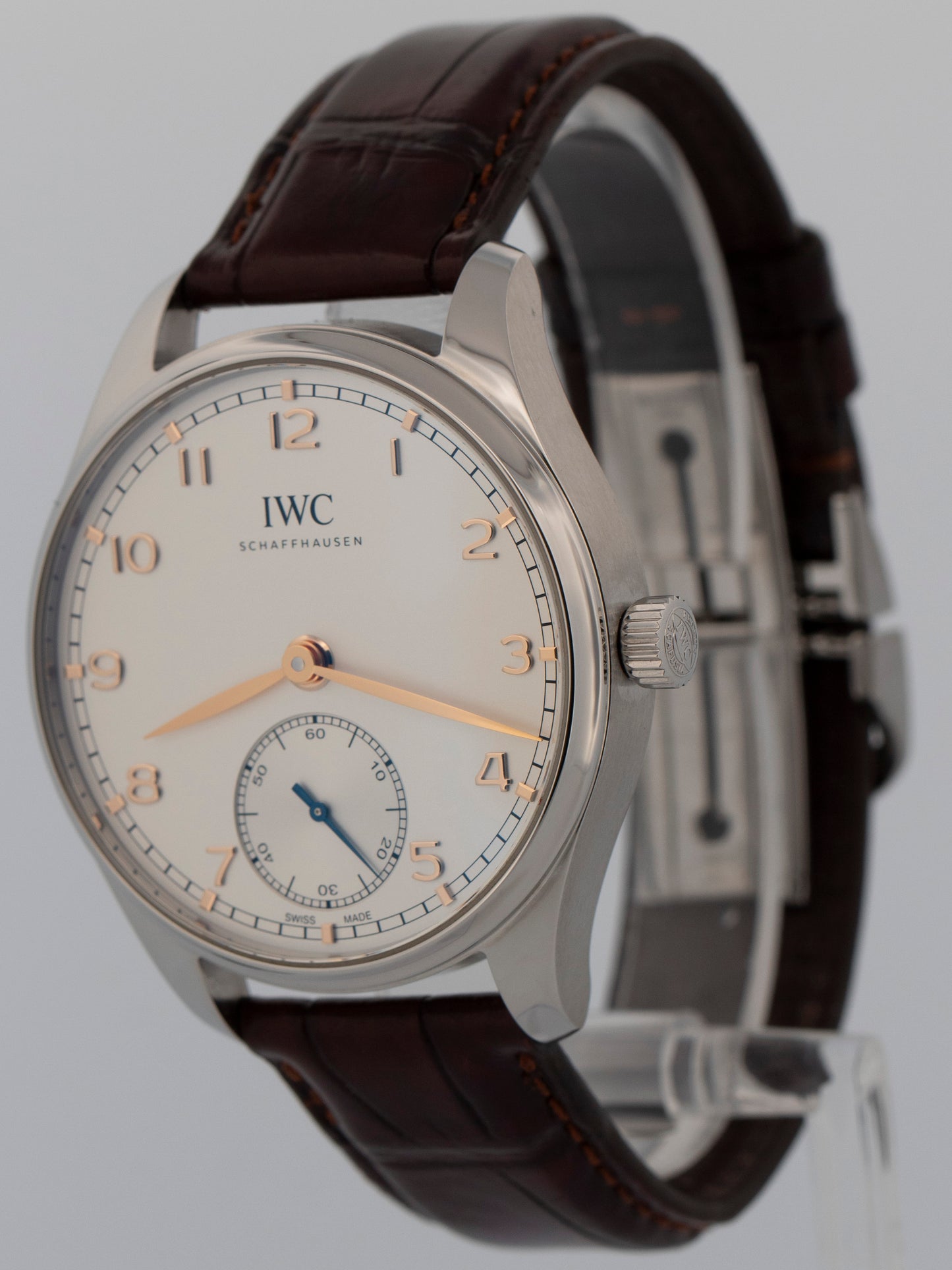 2023 IWC Portugieser PAPERS Stainless Steel Silver 40mm Watch IW358303 BOX