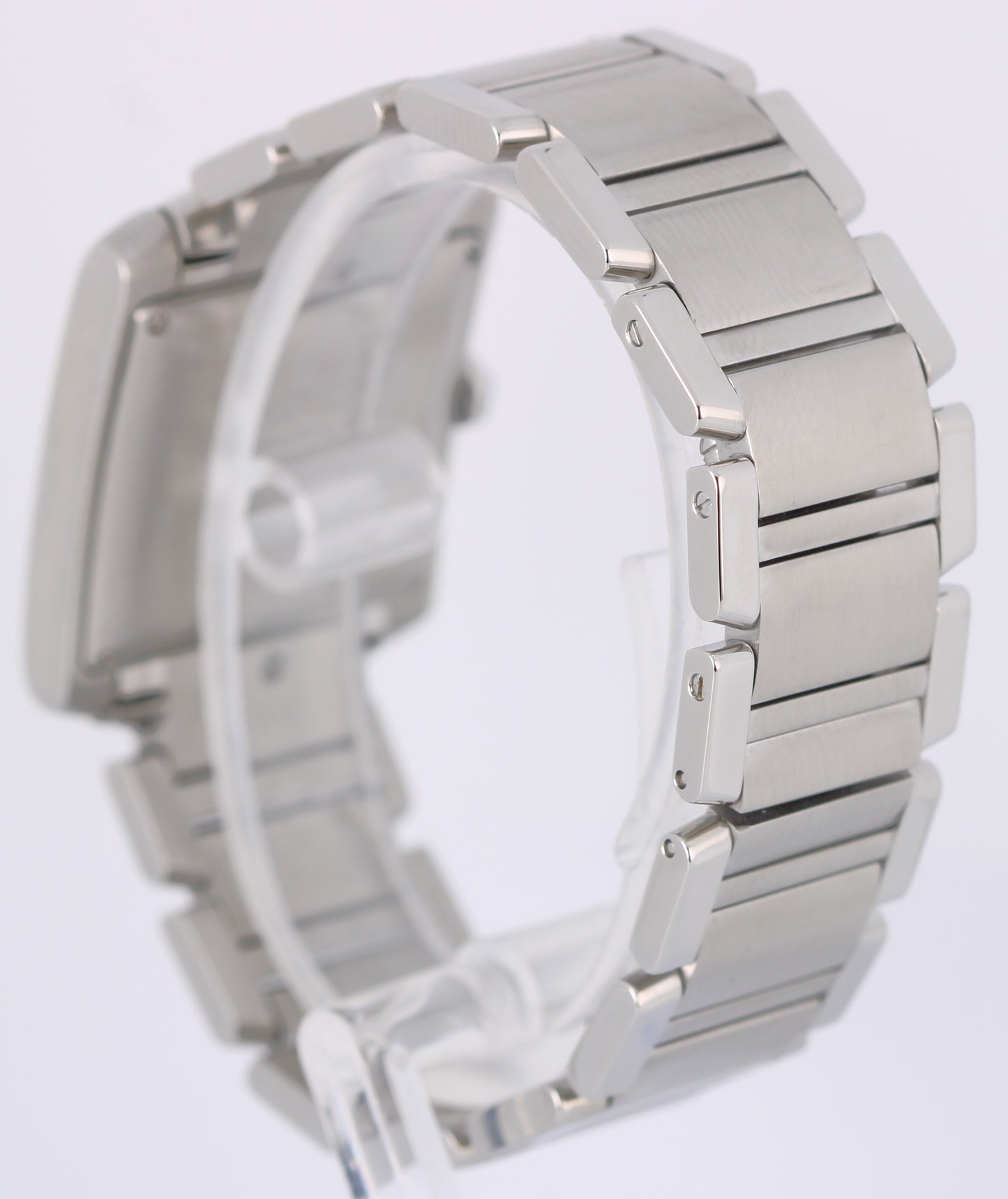 Cartier Tank Francaise Large 2302 Silver Roman Numeral 28mm X 32mm Steel Watch