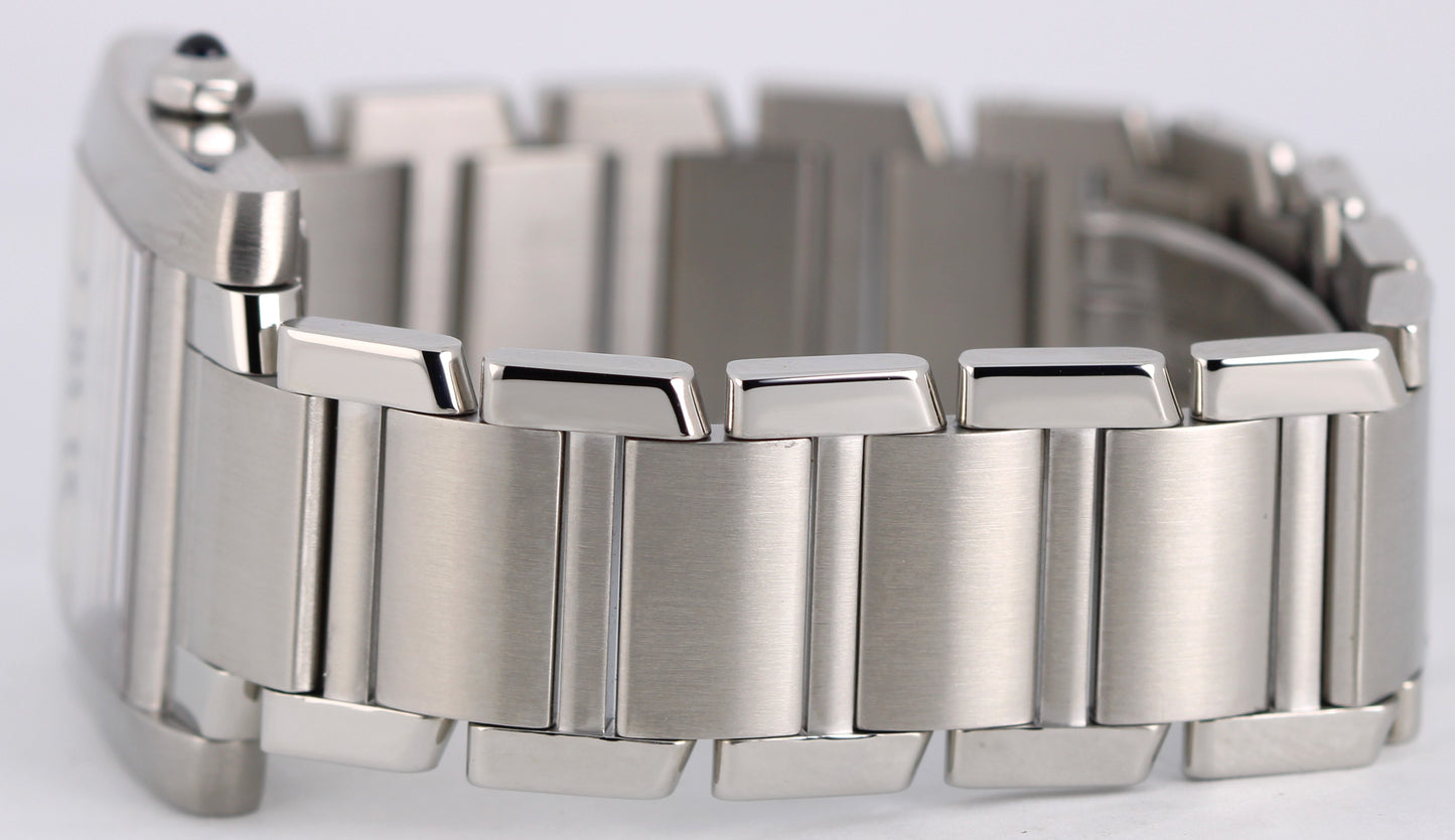 Cartier Tank Francaise Large 2302 Silver Roman Numeral 28mm X 32mm Steel Watch
