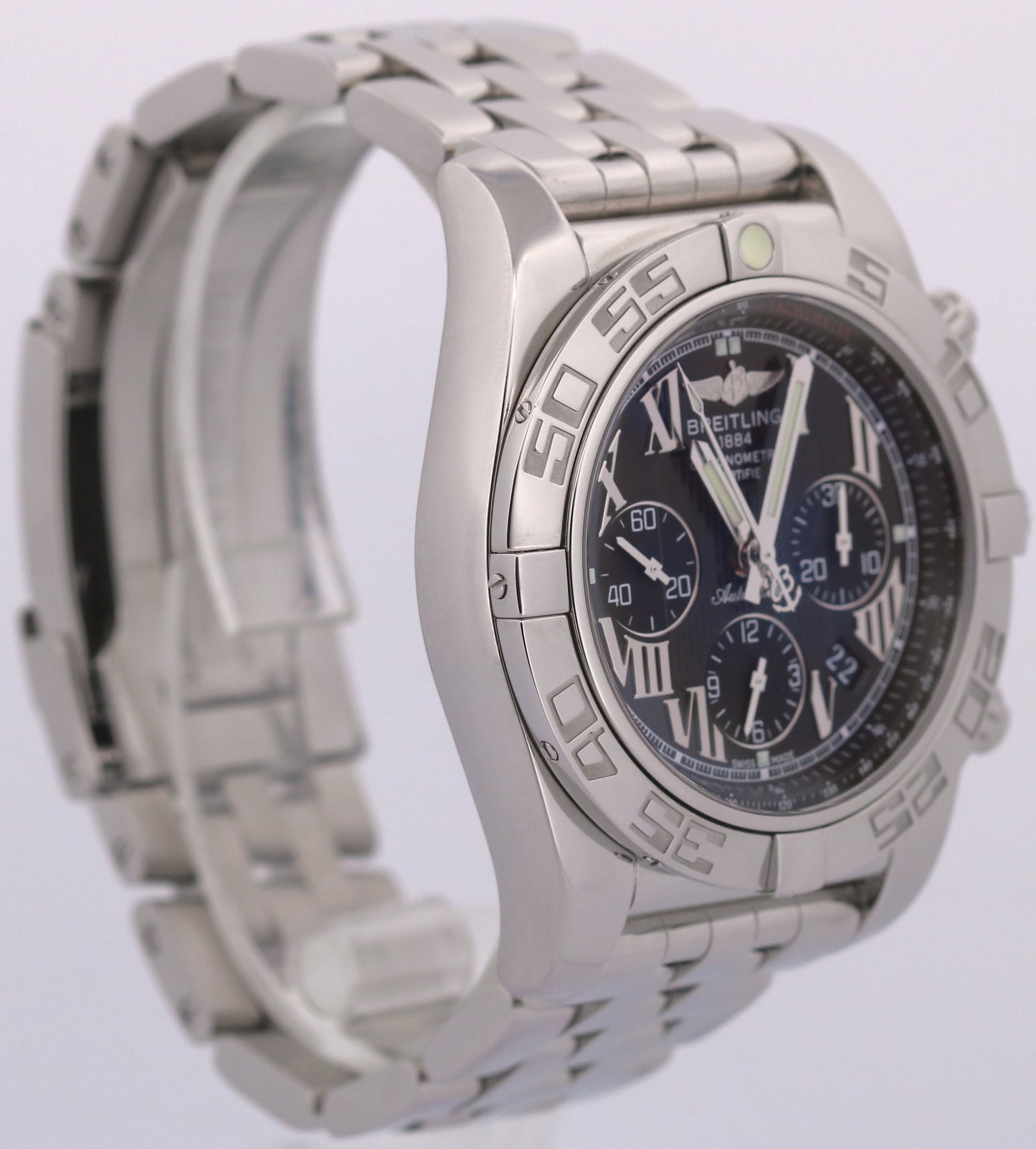 Breitling Chronomat BLACK Stainless Steel Chronograph Automatic 44mm AB0110