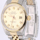 Vintage Rolex Datejust 1601 Two-Tone 18k Gold Steel Champagne Diamond 36mm Watch