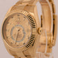 Rolex Sky-Dweller CHAMPAGNE ARABIC 18K Yellow Gold Fluted 42mm 326938 Watch