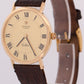 Rolex Cellini CHAMPAGNE ROMAN 18K Yellow Gold Manual Brown Leather 32mm 4112