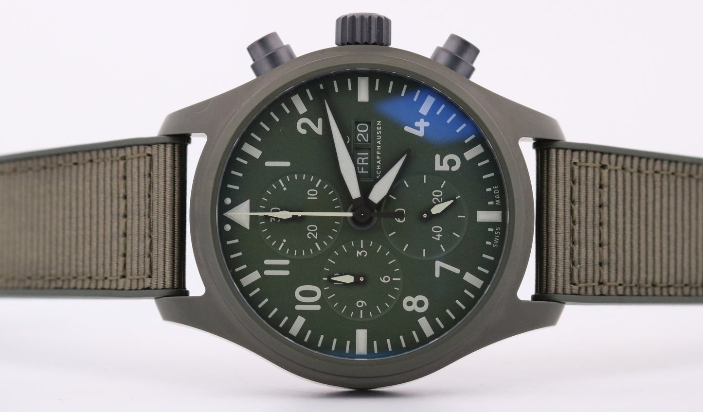 2026 IWC Pilot's Top Gun IW389106 Woodland Green Ceramic 44.5mm Box Papers