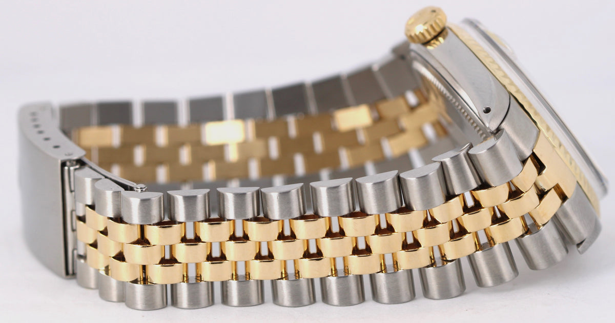 Vintage Rolex Datejust 1601 Two-Tone 18k Gold Steel Champagne Diamond 36mm Watch