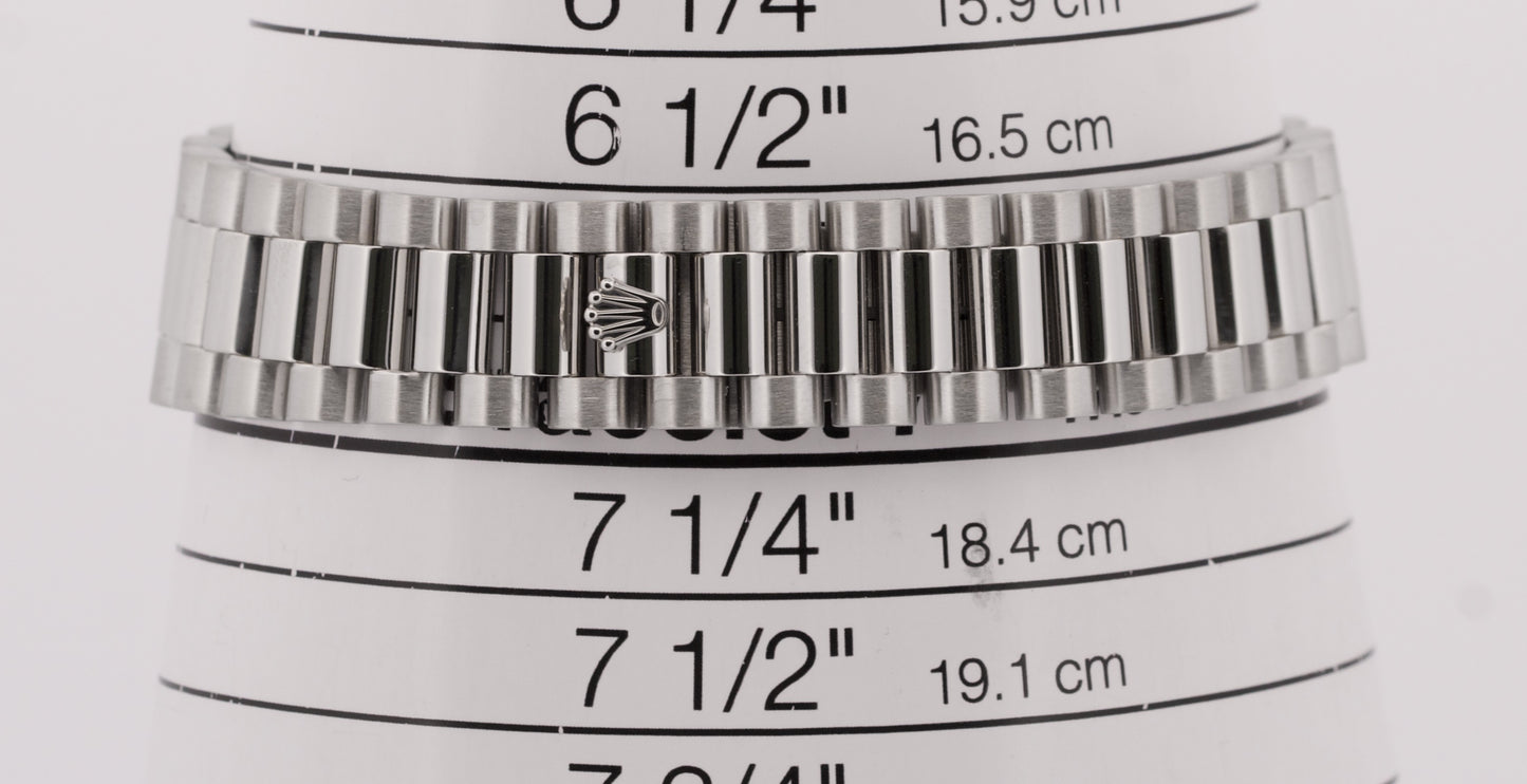 MINT Ladies Rolex DateJust President BLUE ROMAN 31mm PLATINUM Smooth 78246 Watch