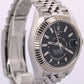 2022 PAPERS Rolex Sky-Dweller BLACK Steel 18K White Gold 42mm JUBILEE 326934 BOX