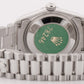 MINT Ladies Rolex DateJust President BLUE ROMAN 31mm PLATINUM Smooth 78246 Watch