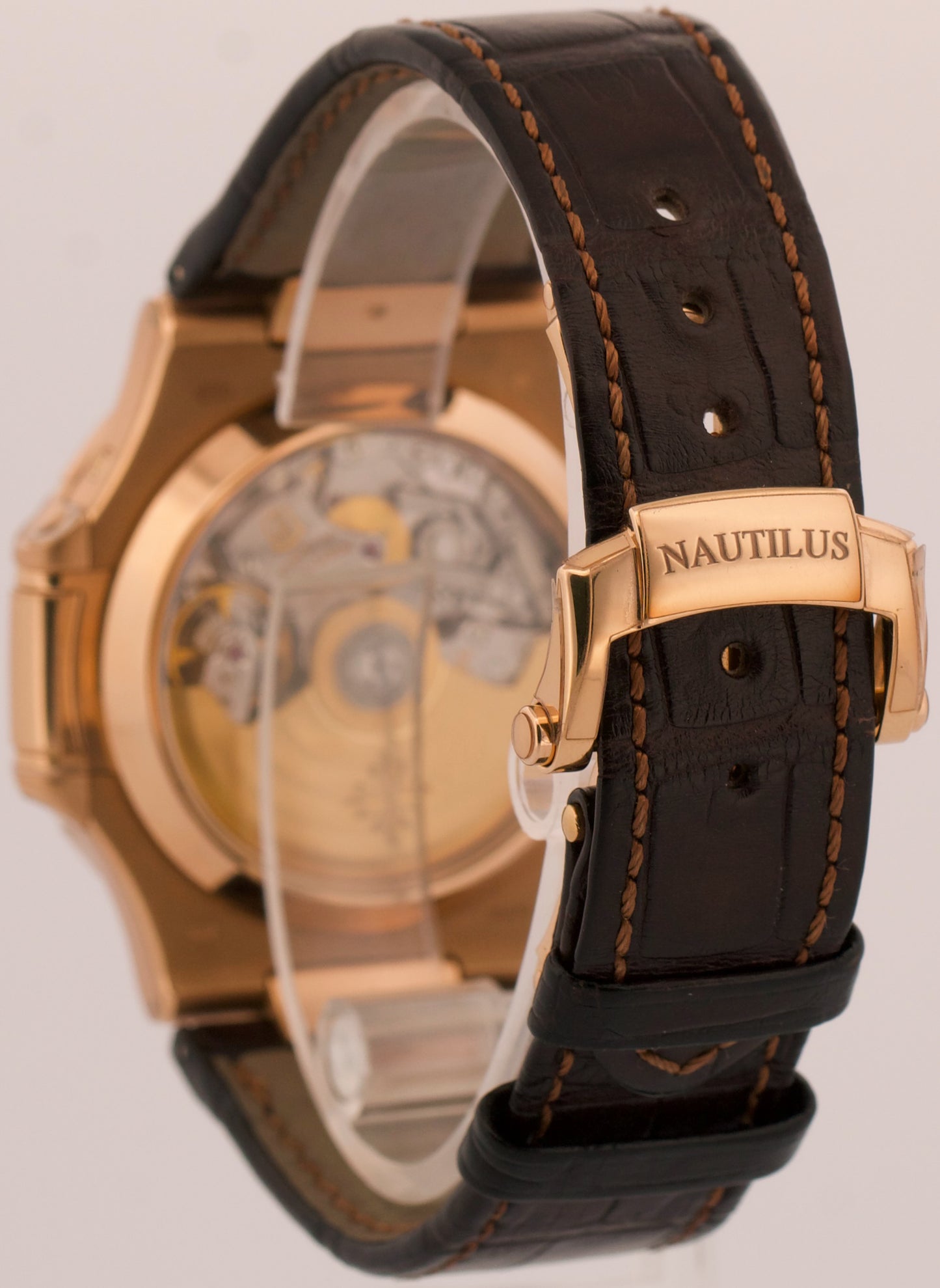 2014 PAPERS Patek Philippe Nautilus 40.5mm CHOCOLATE 18K Rose Gold 5980R-001 BOX