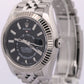 2022 PAPERS Rolex Sky-Dweller BLACK Steel 18K White Gold 42mm JUBILEE 326934 BOX