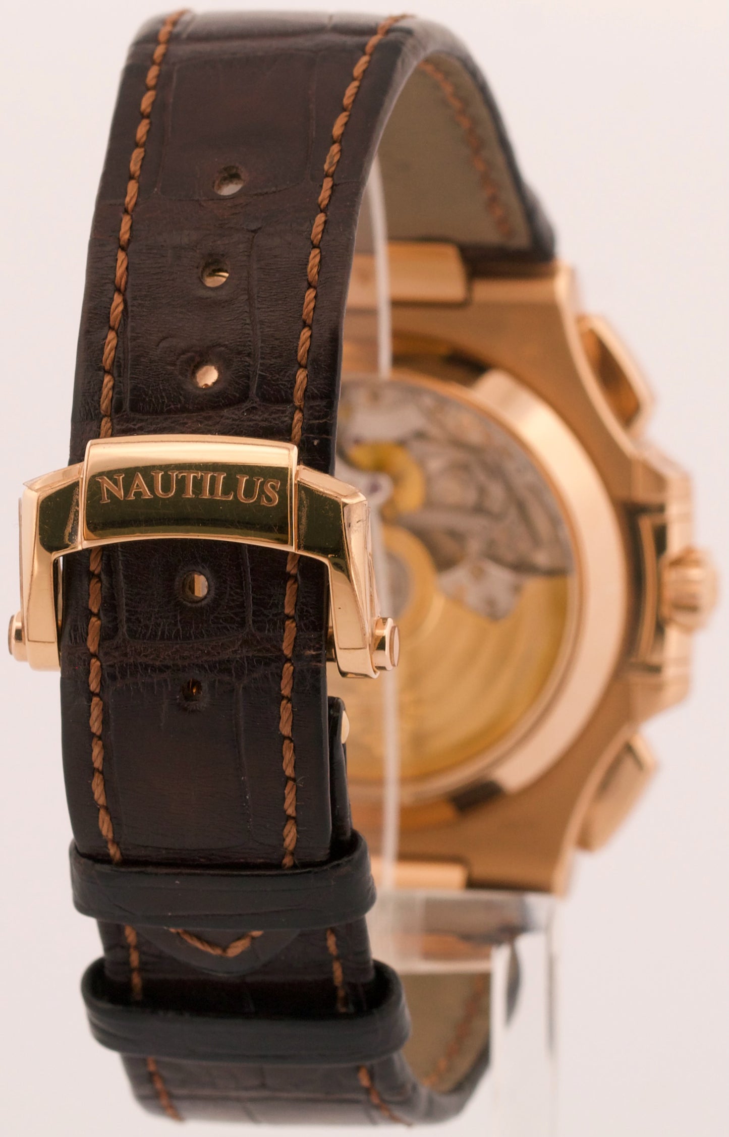 2014 PAPERS Patek Philippe Nautilus 40.5mm CHOCOLATE 18K Rose Gold 5980R-001 BOX