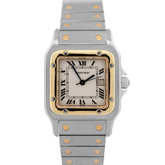 Cartier Santos IVORY Two-Tone 18K Yellow Gold Steel 29mm Automatic 81036288