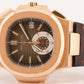 2014 PAPERS Patek Philippe Nautilus 40.5mm CHOCOLATE 18K Rose Gold 5980R-001 BOX