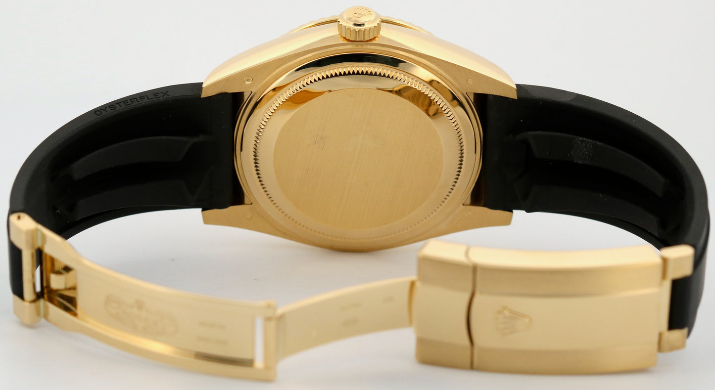 2023 Rolex Sky-Dweller BLACK 18K Yellow Gold Rubber OYSTERFLEX 42mm 336238 BOX