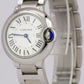MINT PAPERS Ladies Cartier Ballon Bleu Stainless 28mm Quartz 3009 WSBB0067 BOX