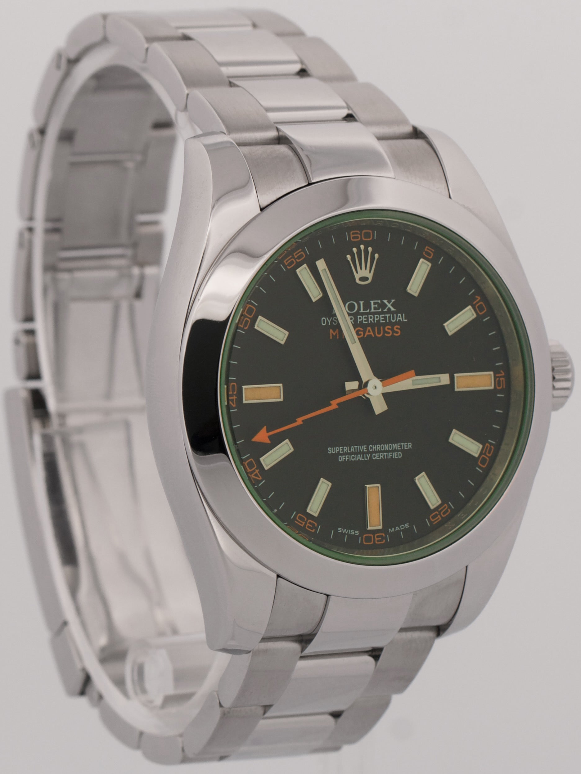 Rolex Milgauss BLACK Green Stainless Steel 40mm OYSTER Automatic