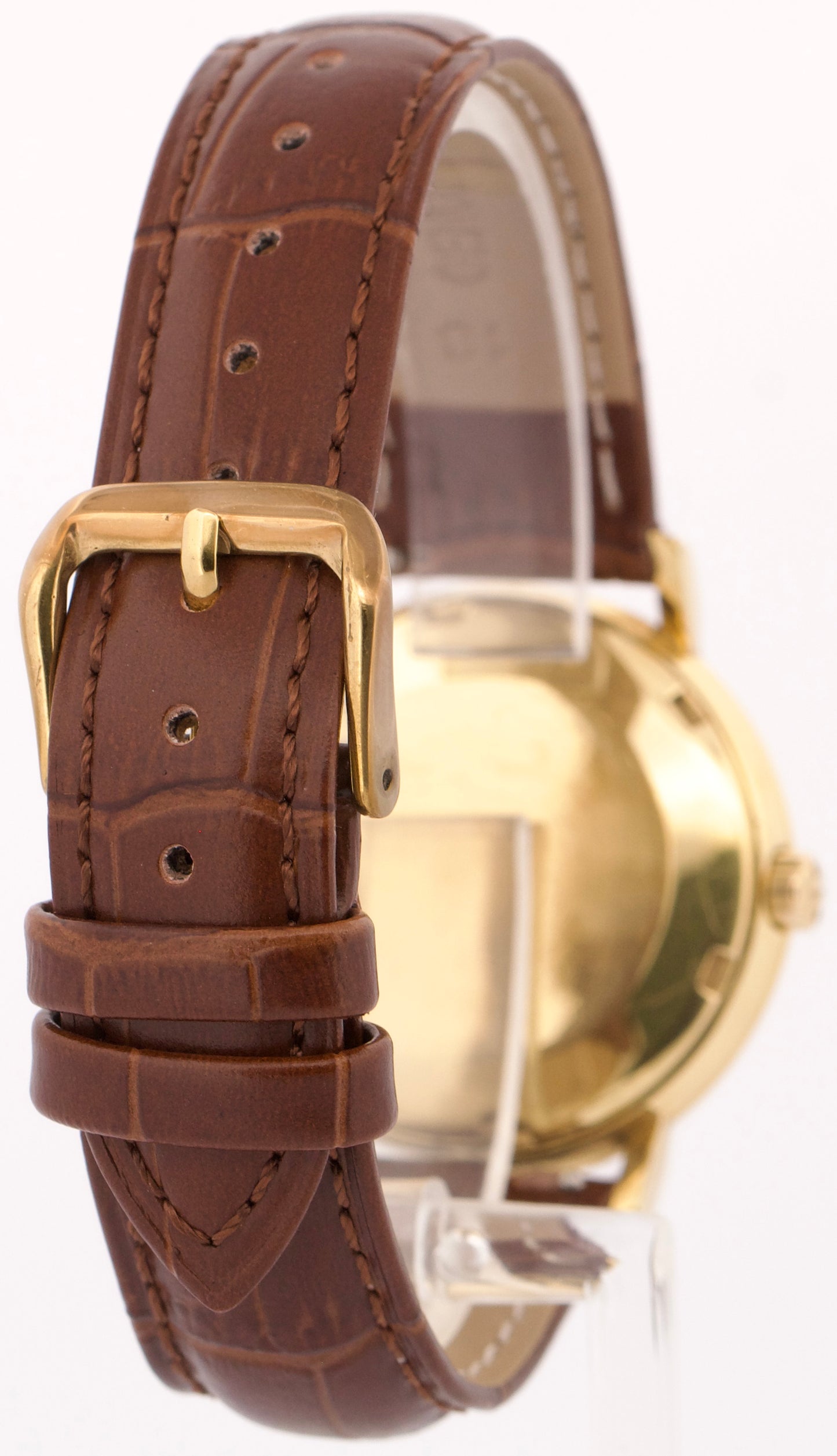 Patek Philippe Calatrava 34mm SILVER Automatic 18K Yellow Gold Leather 3440