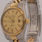 1987 Rolex DateJust 16013 Champagne Two-Tone 18K Gold Steel Jubilee 36mm Watch