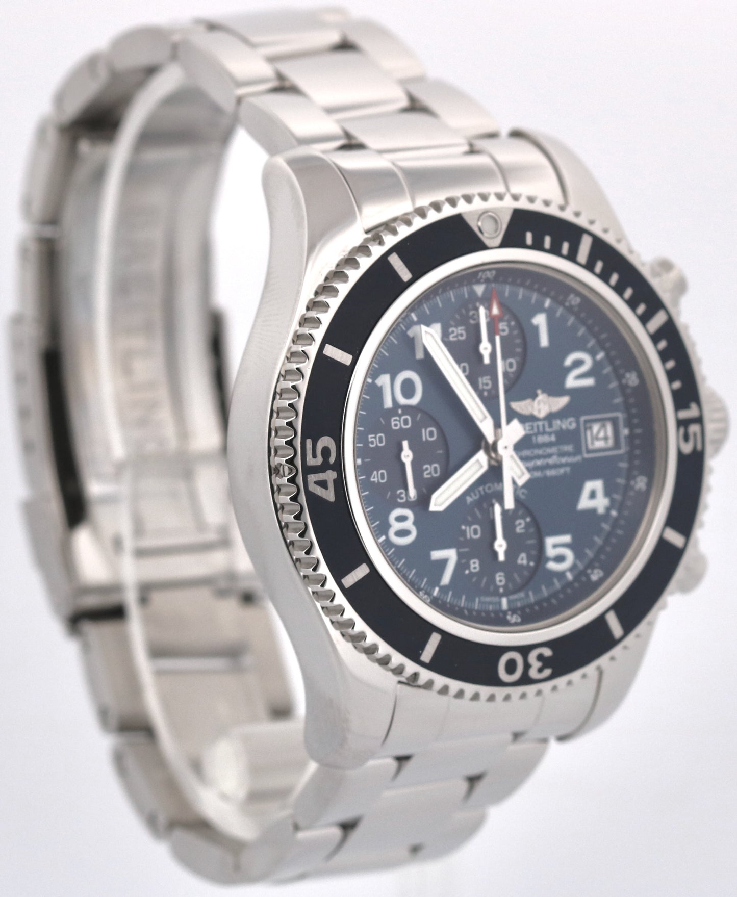 Breitling Superocean Chronograph 42 BLUE Stainless Steel Automatic Watch A13311