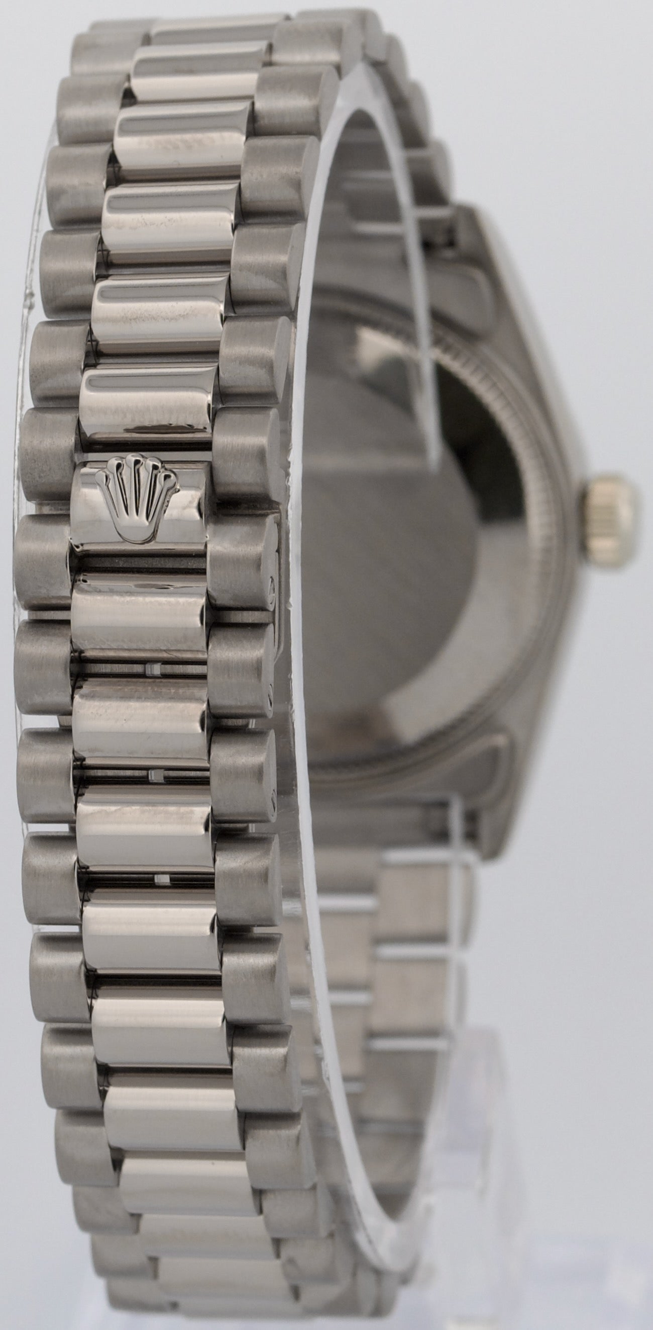 Ladies Rolex DateJust Midsize President BLUE 18K White Gold 31mm 68279 Watch