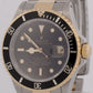 Rolex Submariner Date 40mm BLACK 18K Yellow Gold Stainless Steel 16613 Watch