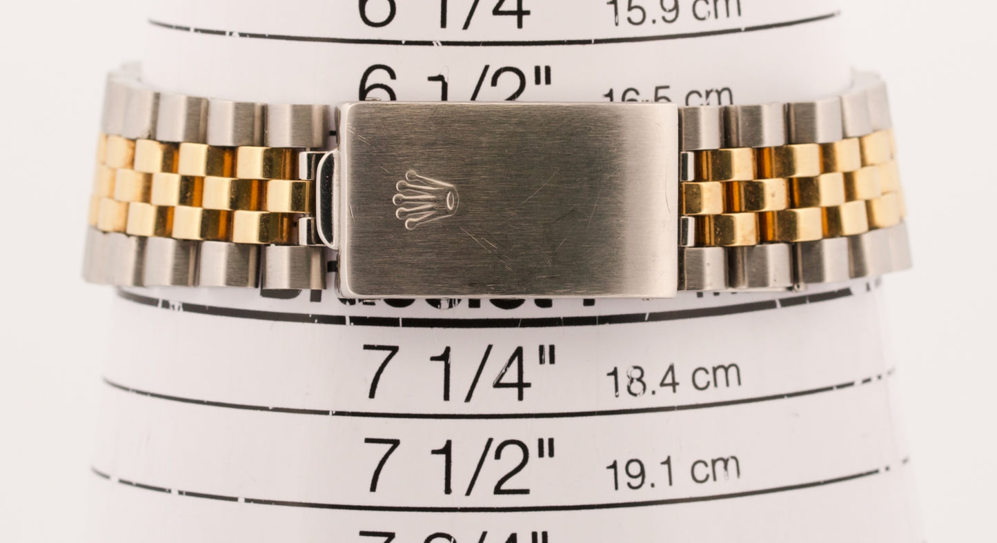 1987 Rolex DateJust 16013 Champagne Two-Tone 18K Gold Steel Jubilee 36mm Watch