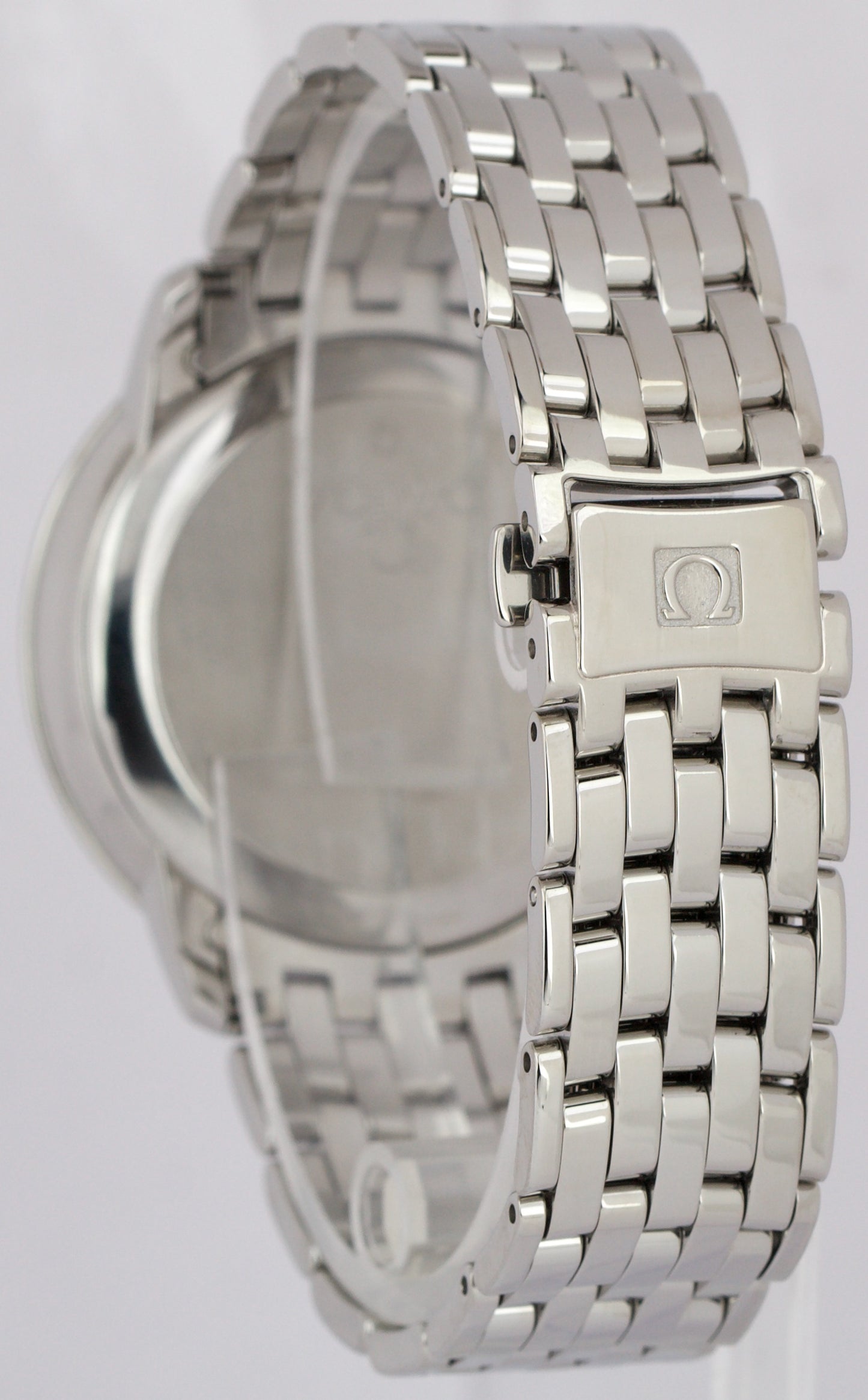 MINT PAPERS Omega De Ville Prestige WHITE Steel 36.8mm 424.10.37.20.02.001 BOX