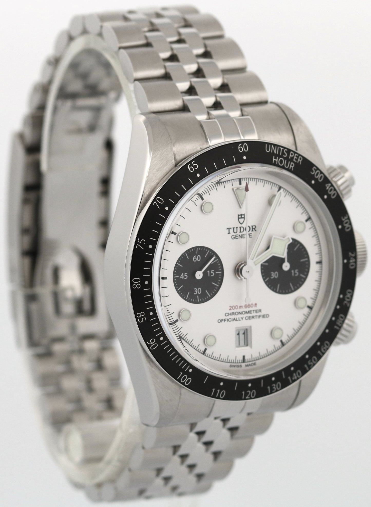 2025 PAPERS Tudor Black Bay Chrono 41mm PANDA White Jubilee Watch 79360 BOX